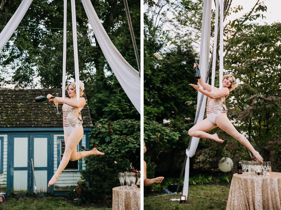 aerialist wedding performer