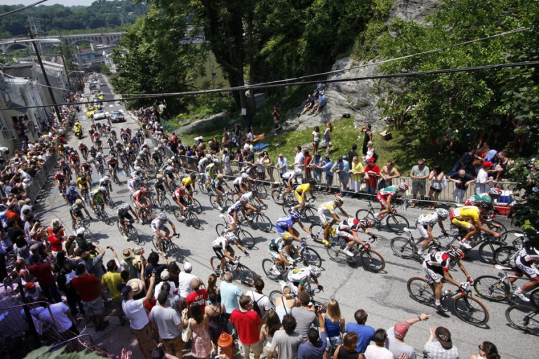 No 2018 Manayunk Bike Race in Philadelphia - AP Manayunk Wall 768x512