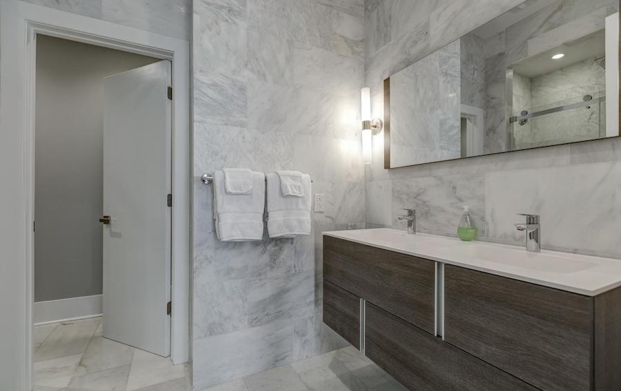 house for sale northern liberties modern rowhouse master bathroom