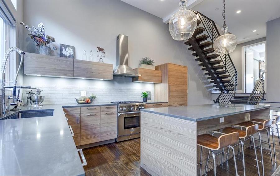house for sale northern liberties modern rowhouse kitchen