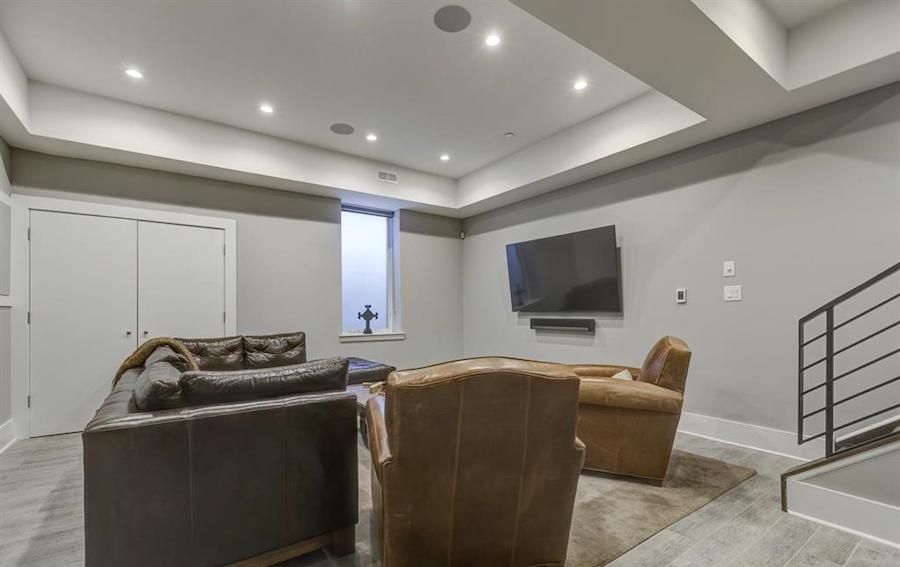 house for sale northern liberties modern rowhouse media room
