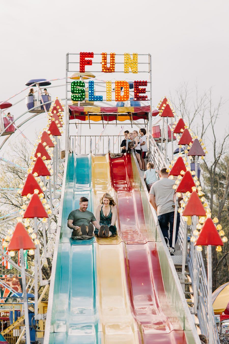 carnival slide engagement photos