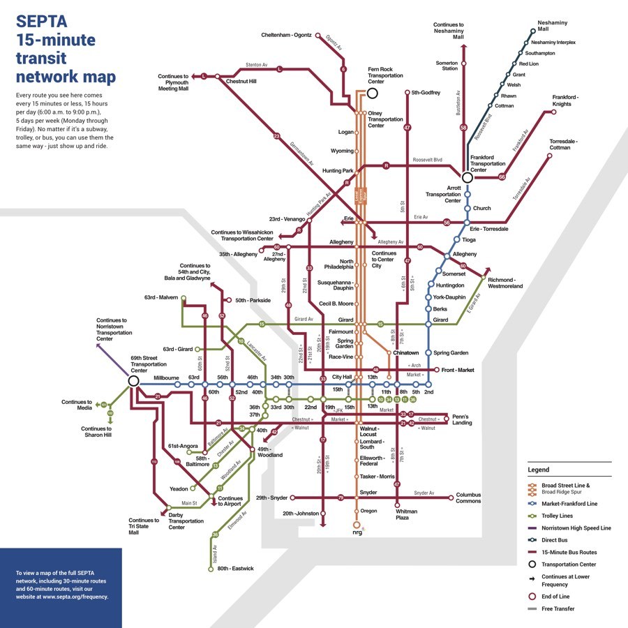 Septa Route 15 Map New Septa Map Prototypes Aim To Make Riders Rethink The System