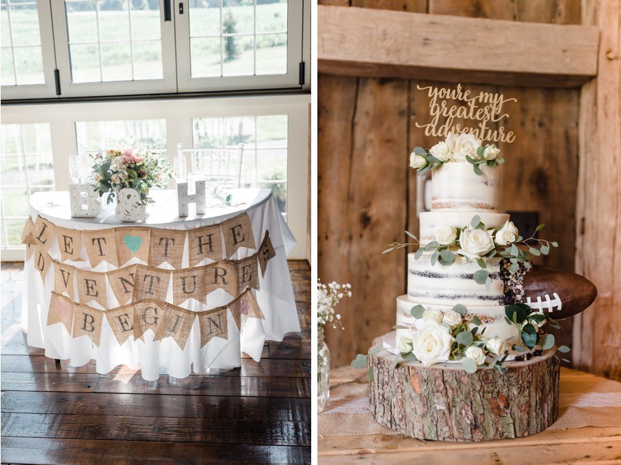 rustic wedding cake