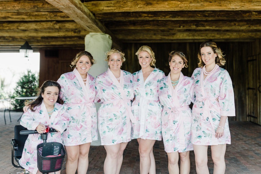 floral bridesmaid robes