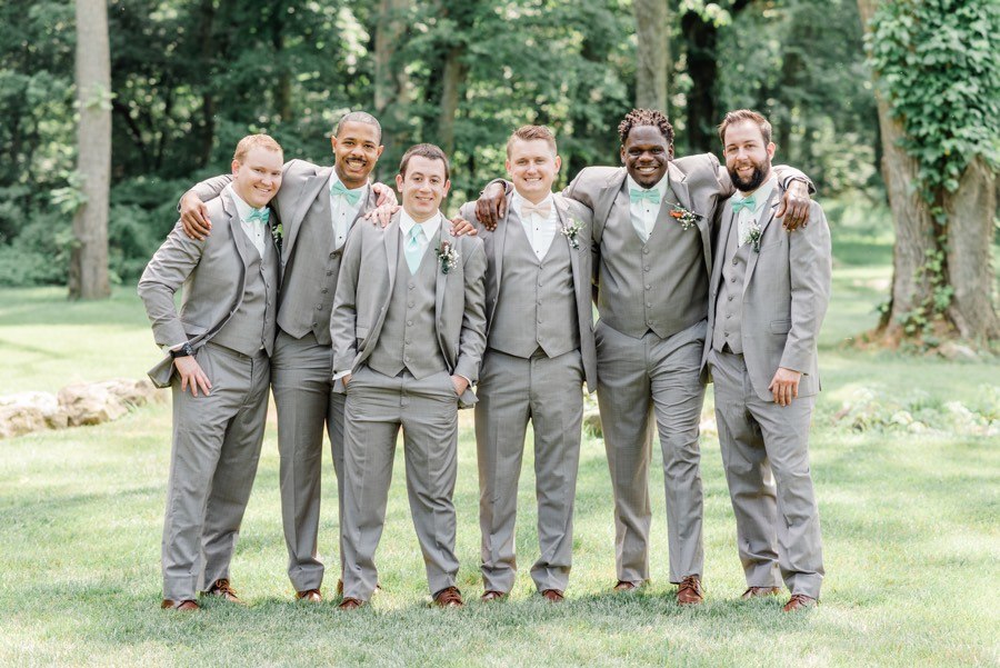 rustic grey groomsmen