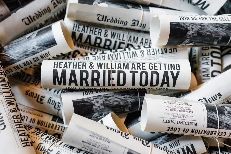wedding newspaper