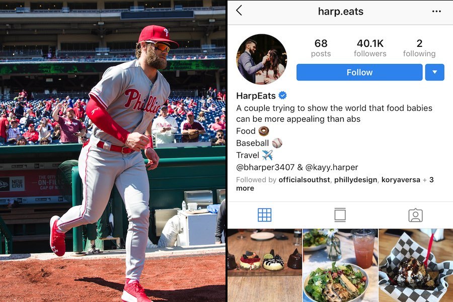 bryce harper instagram harpeats