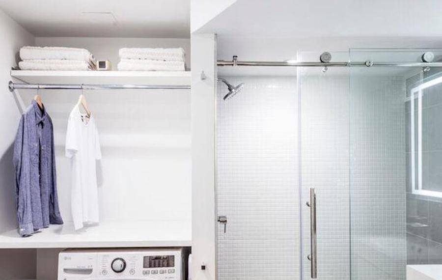 condo for sale rittenhouse square studio bathroom-laundry