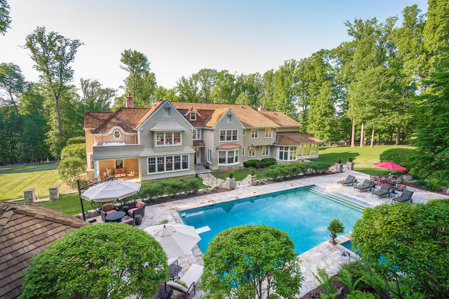 house for sale malvern shingle style pool and rear patio