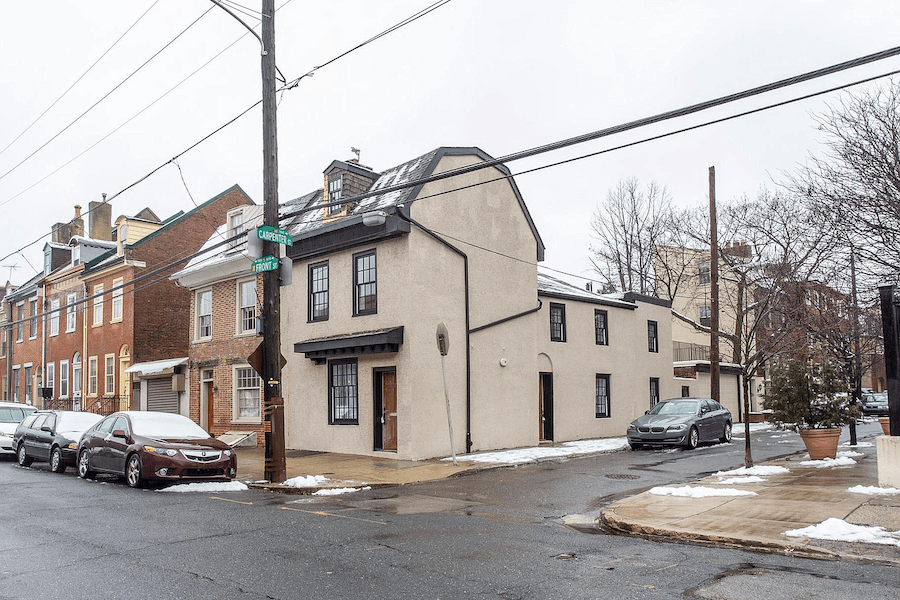 house for sale queen village dutch colonial row exterior corner perspective