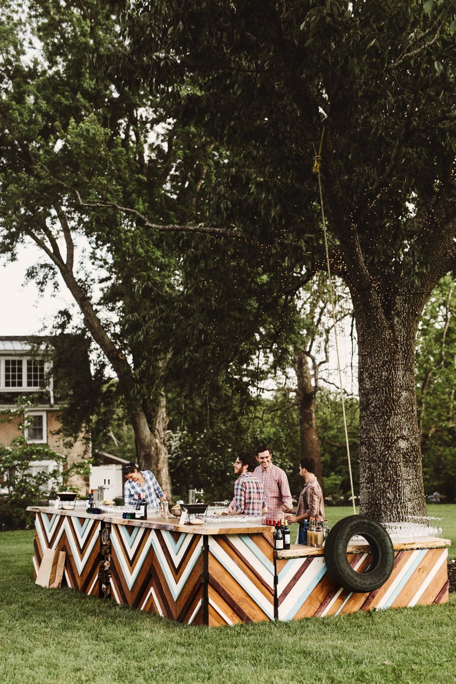 chevron wedding bar