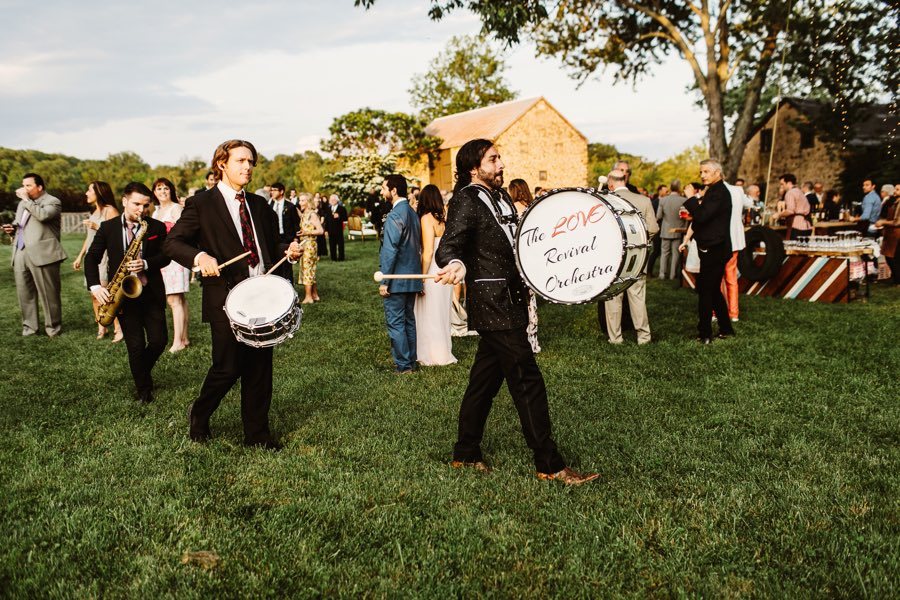 marching band at a wedding