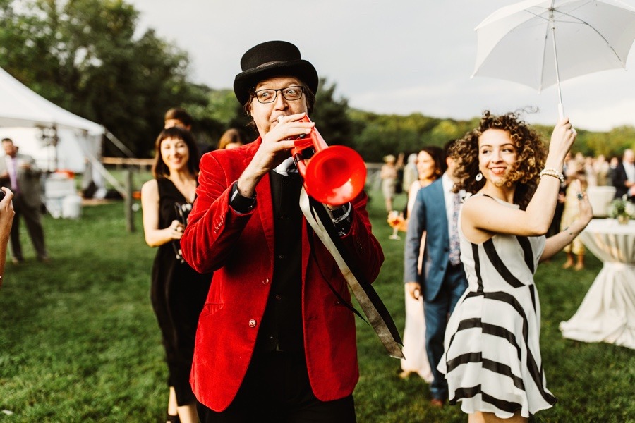 marching band at a wedding