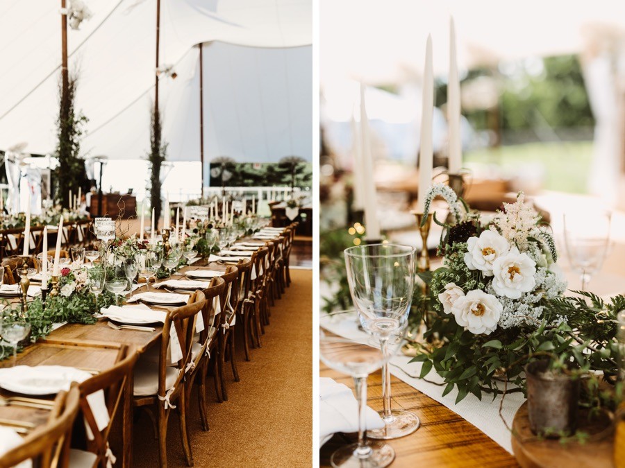 at-home tented wedding