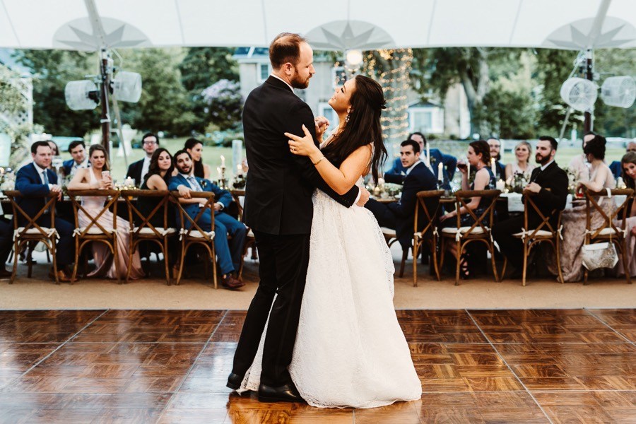 bride and groom's first dance