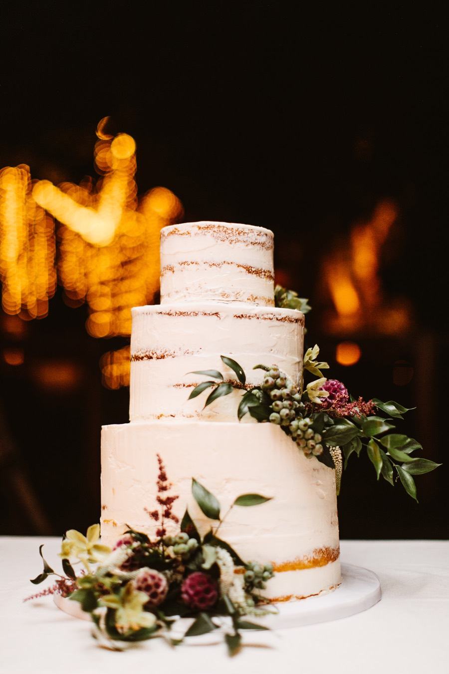 semi-naked wedding cake