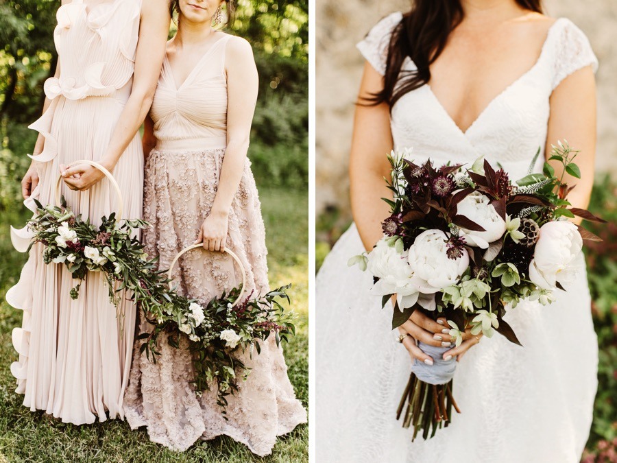 bridesmaid hoop bouquets