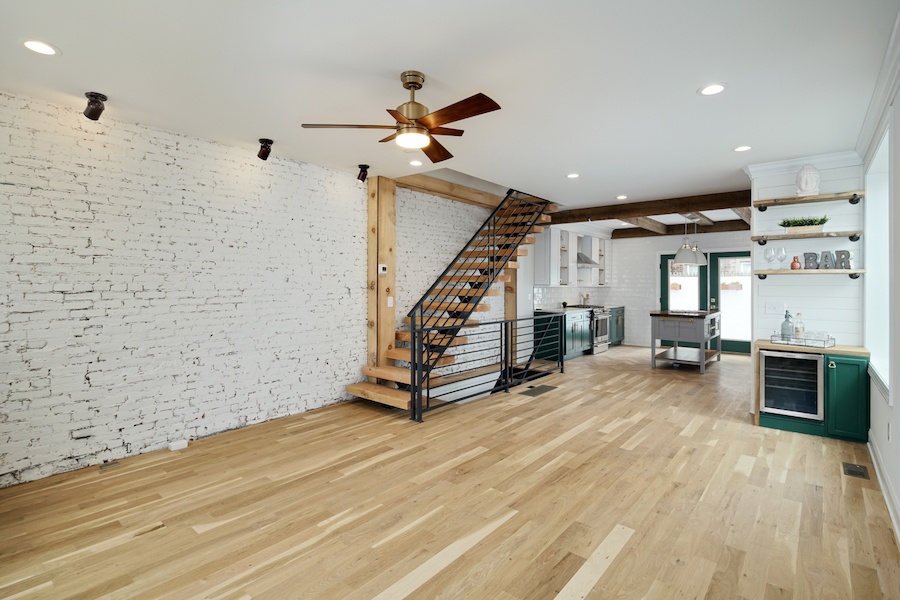 house for sale pennsport rehabbed expanded rowhouse main floor