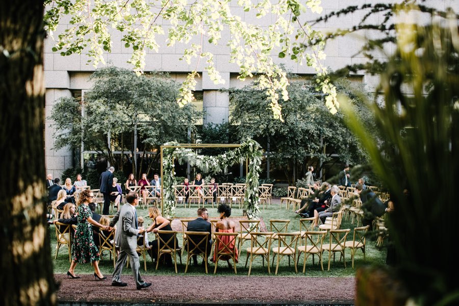 logan hotel outdoor wedding ceremony