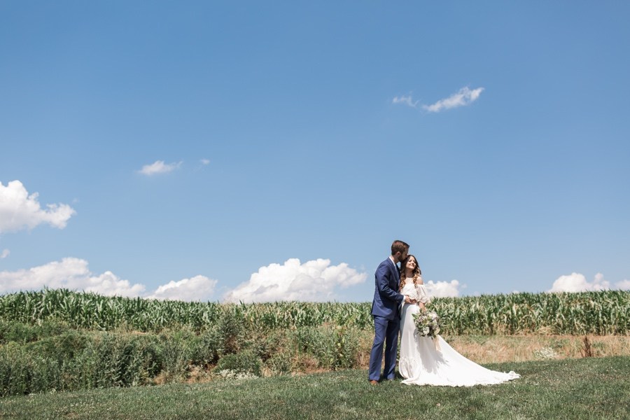 Bride and groom portrait