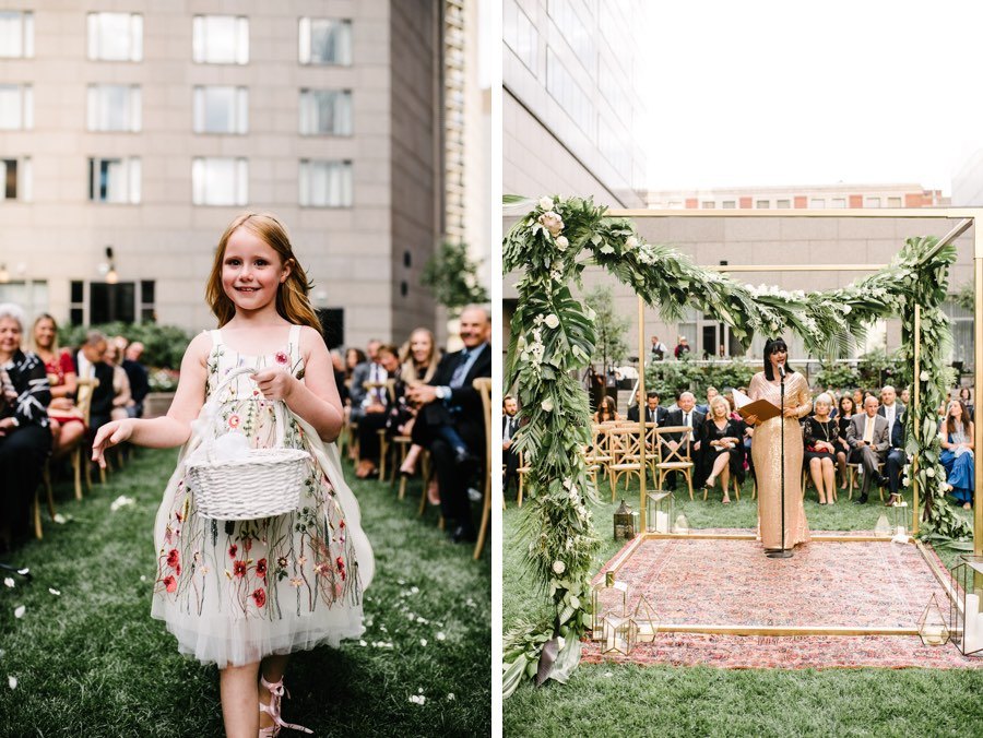 logan hotel outdoor wedding ceremony