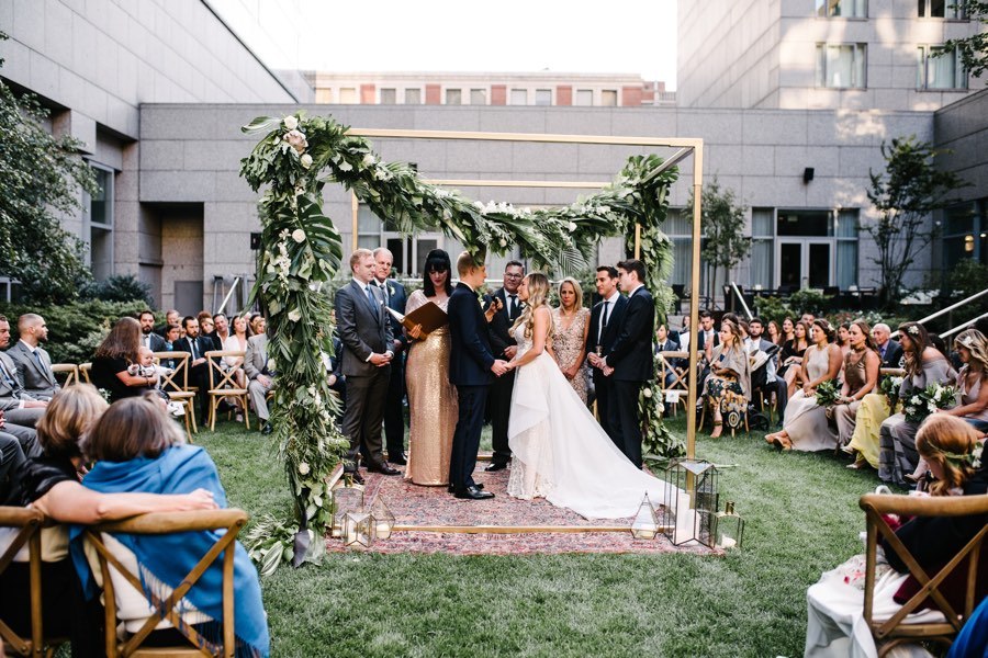 logan hotel outdoor wedding ceremony
