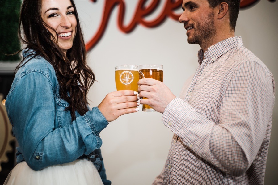 workhorse brewing engagement photos