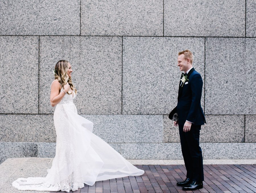 bride groom first look