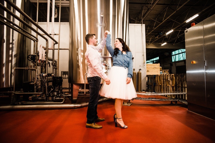 workhorse brewing engagement photos