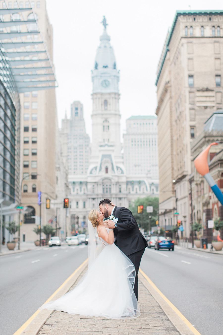 city hall philadelphia wedding portraits