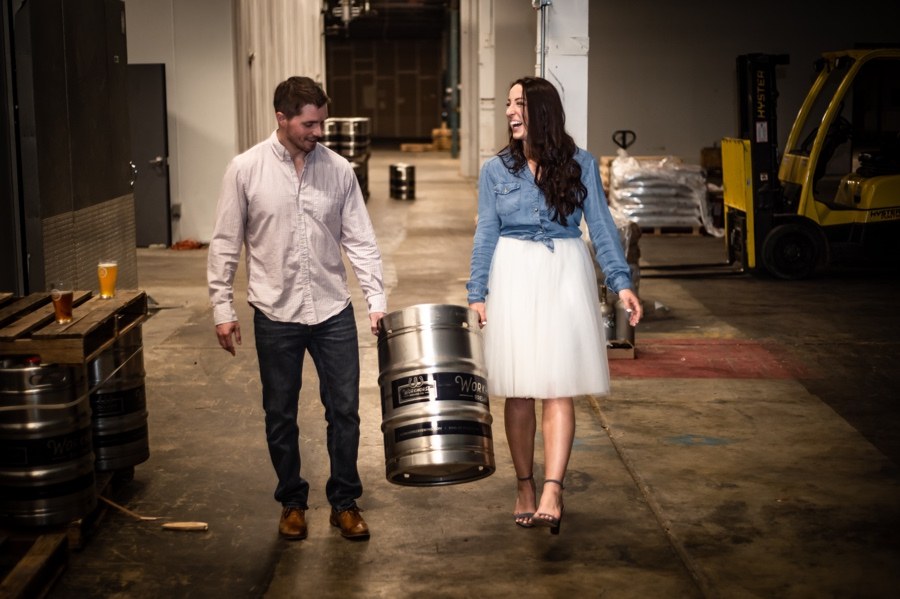 workhorse brewing engagement photos