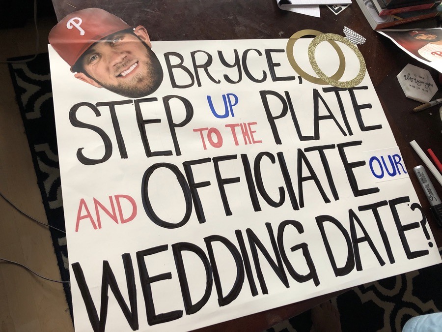 Nationals' Bryce Harper ecstatic to see bride on wedding day
