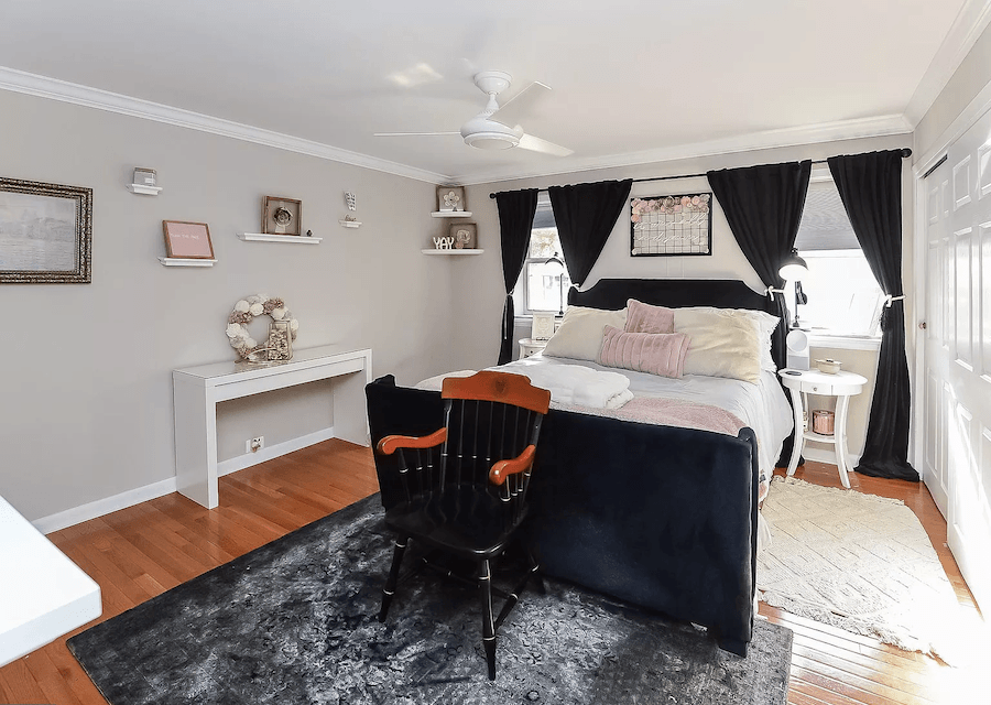 house for sale rittenhouse rehabbed row master bedroom