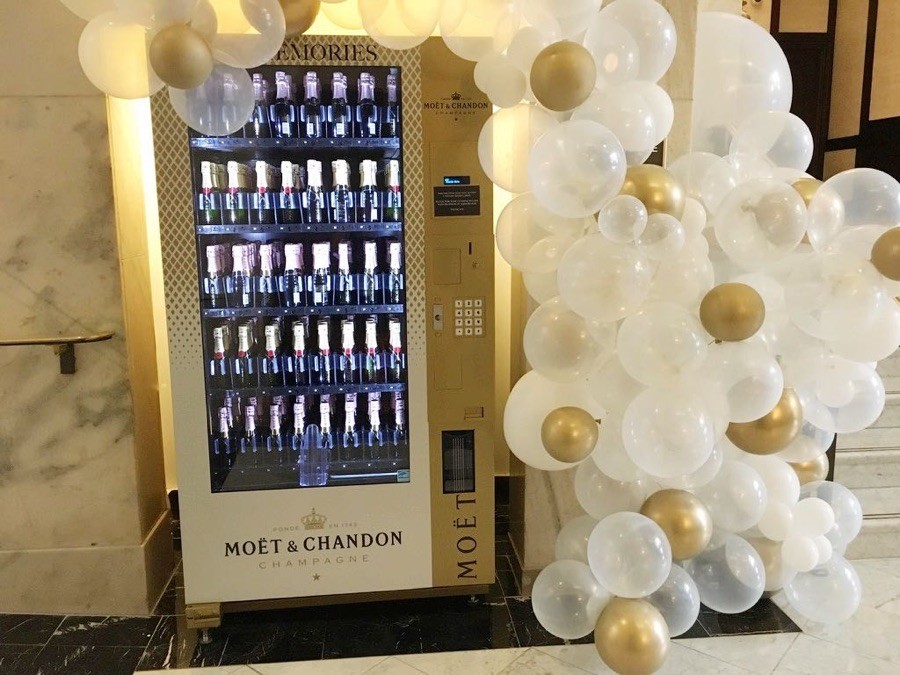 moet champagne vending machine