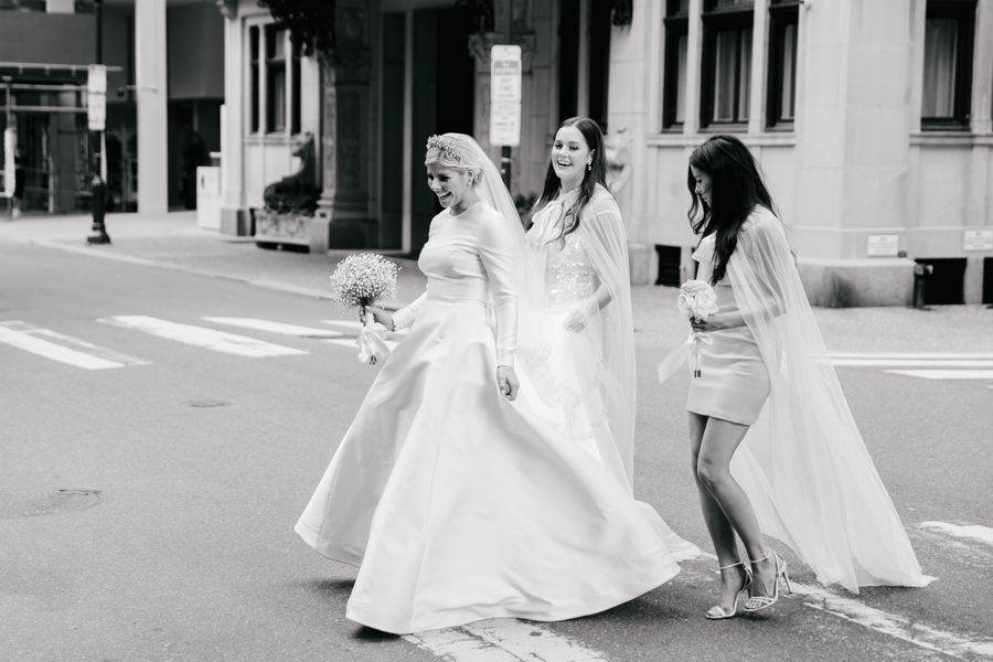 Bride and bridesmaids in Philadelphia