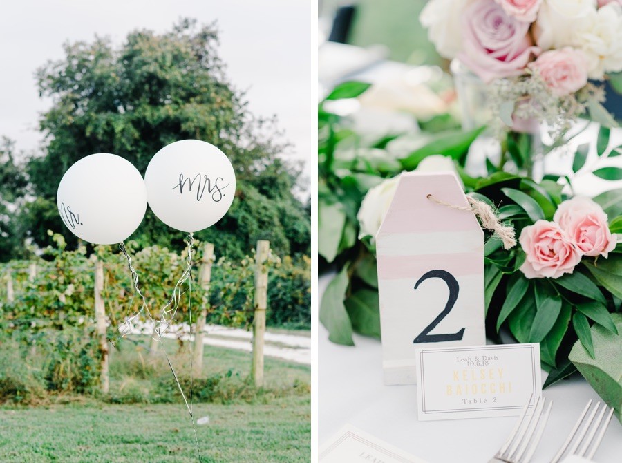 Mr. and Mrs. wedding balloons