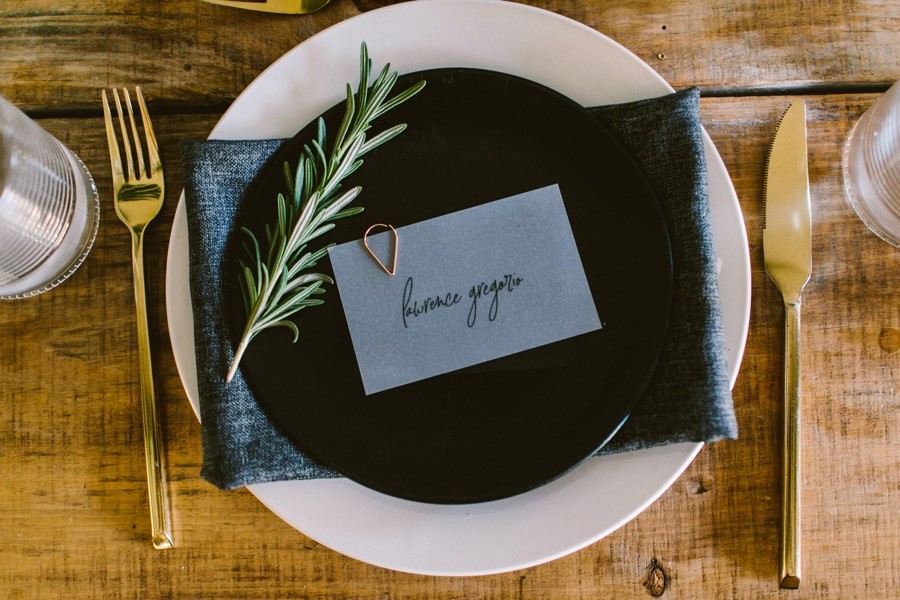 Wedding place setting