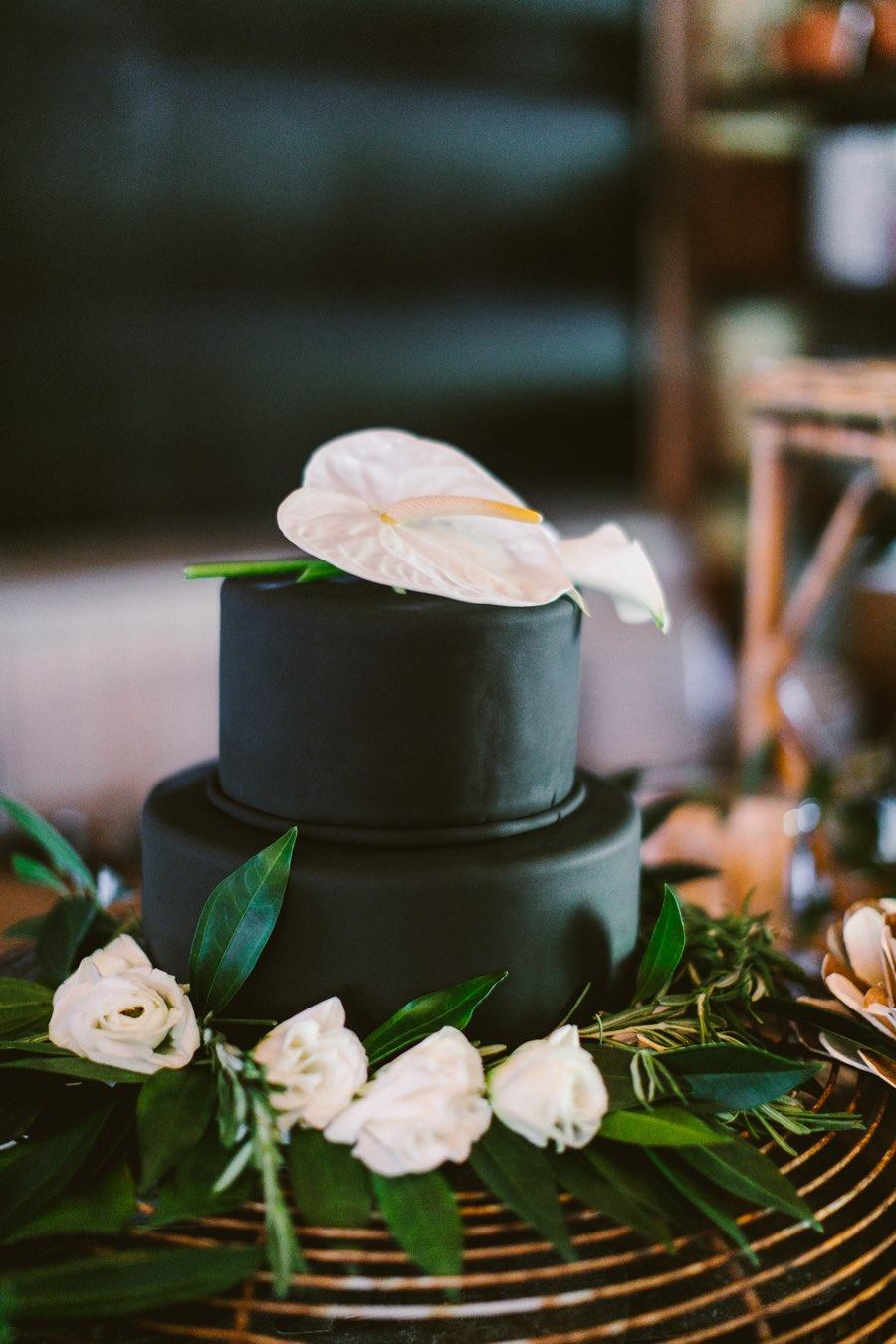 Black wedding cake