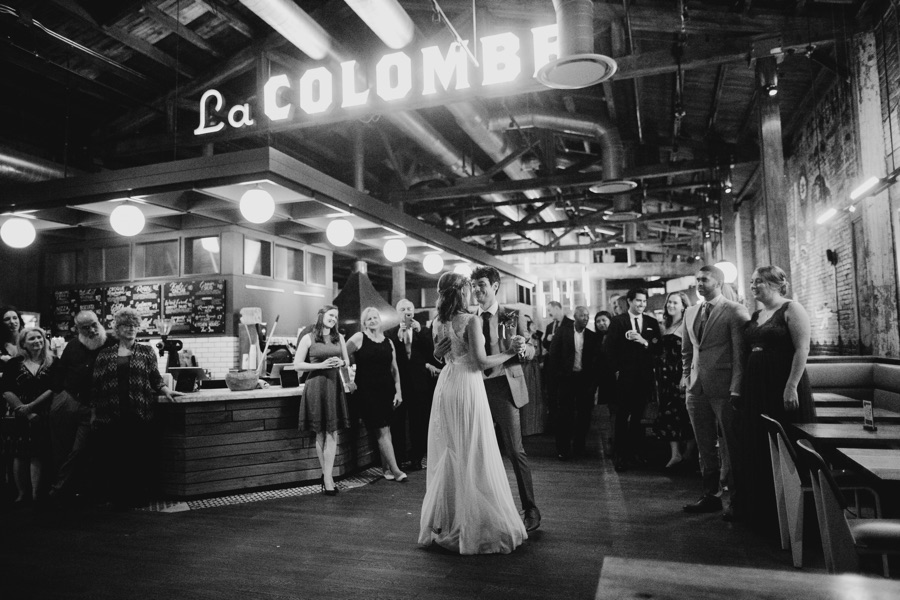 La Colombe wedding reception dance