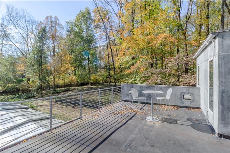house for sale chadds ford midcentury modern master bedroom roof deck