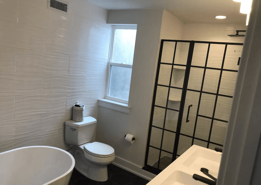 house for sale point breeze rehabbed row house bathroom