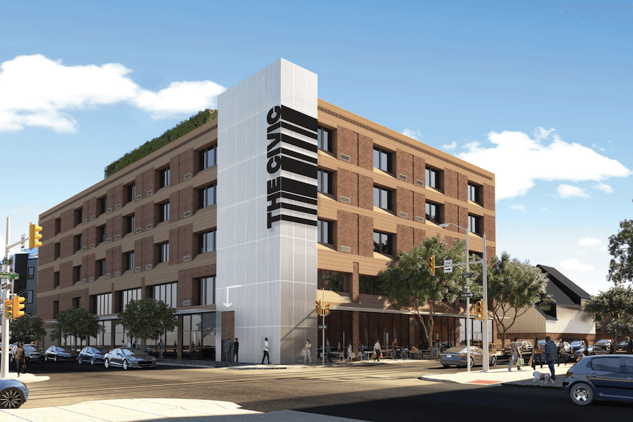 the civic apartment profile exterior rendering