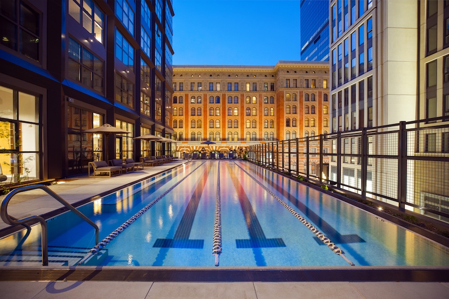 the girard apartment profile east terrace pool