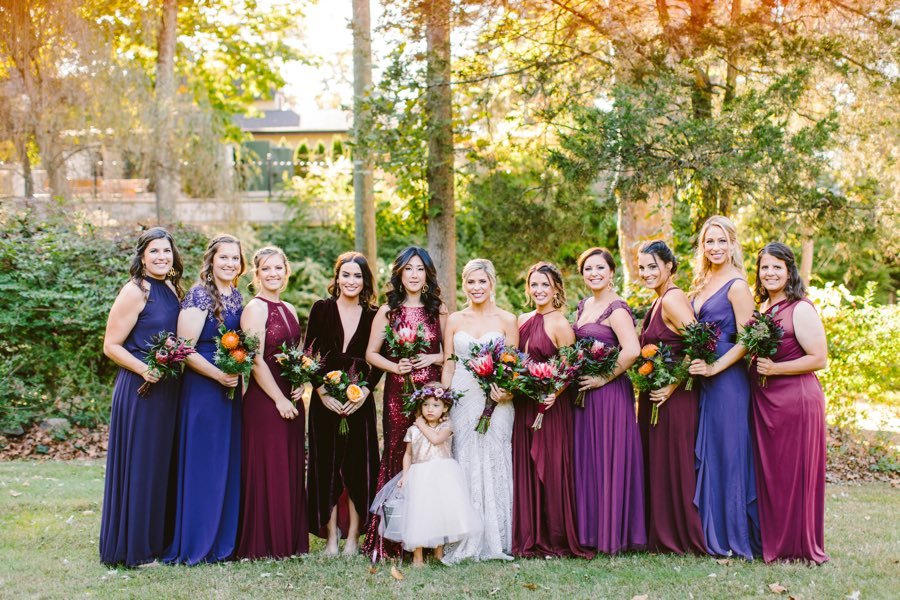 Purple bridesmaids dresses