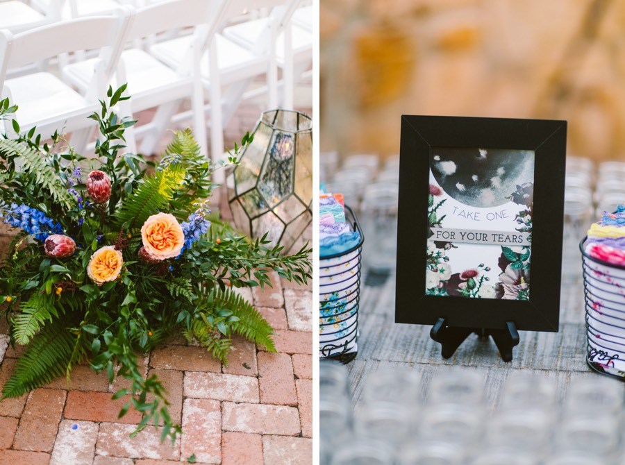 Wedding ceremony flowers