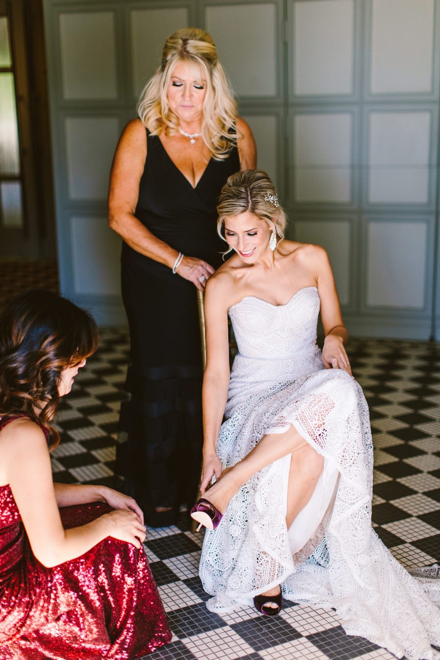 Bride getting ready