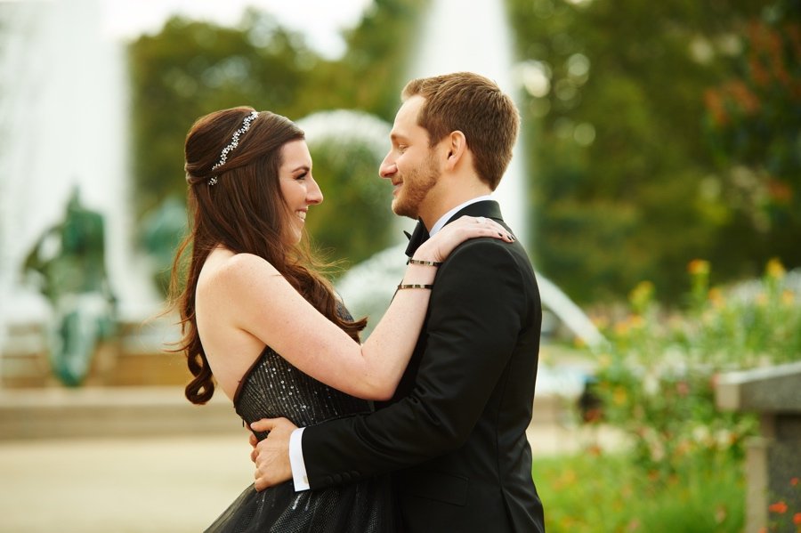 Bride and groom first look in Philadelphia