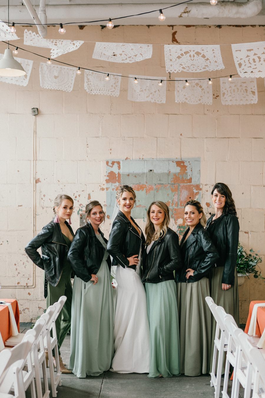 8 bride bridesmaids leather jackets