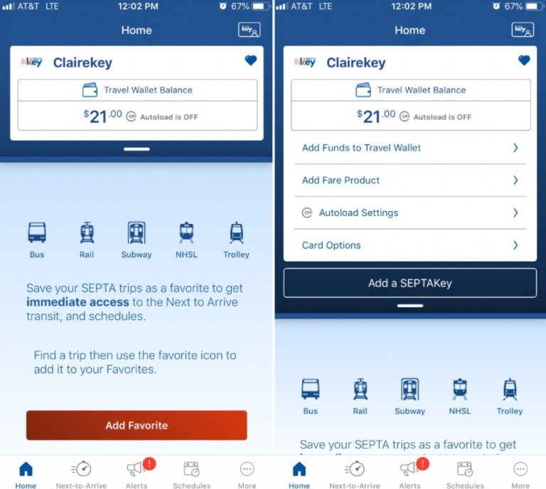 You Can Now Use the SEPTA App to Upload Money to Your Key Card